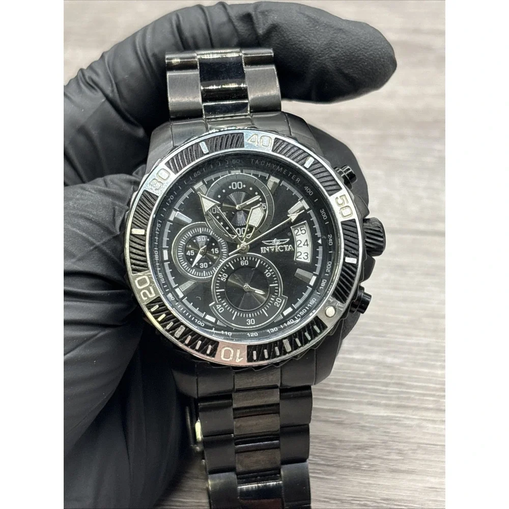 Invicta Ti-22 model 22417 chrono 100m Water Resistant Chronograph JB3 Needs Batt